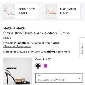 MACH & MACH Black Strass Bow Heels